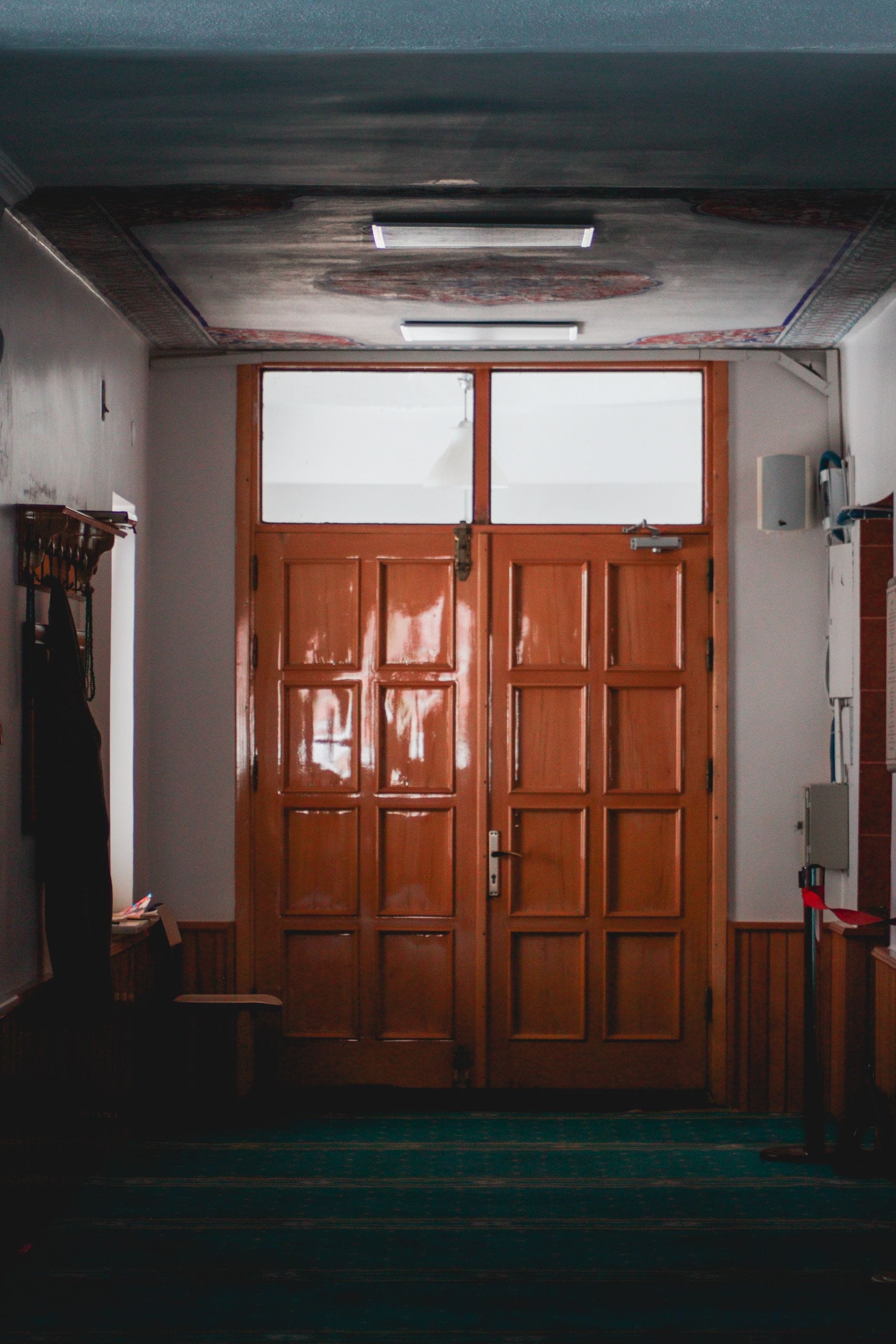 Panelled hallway with bespoke solid timber doors