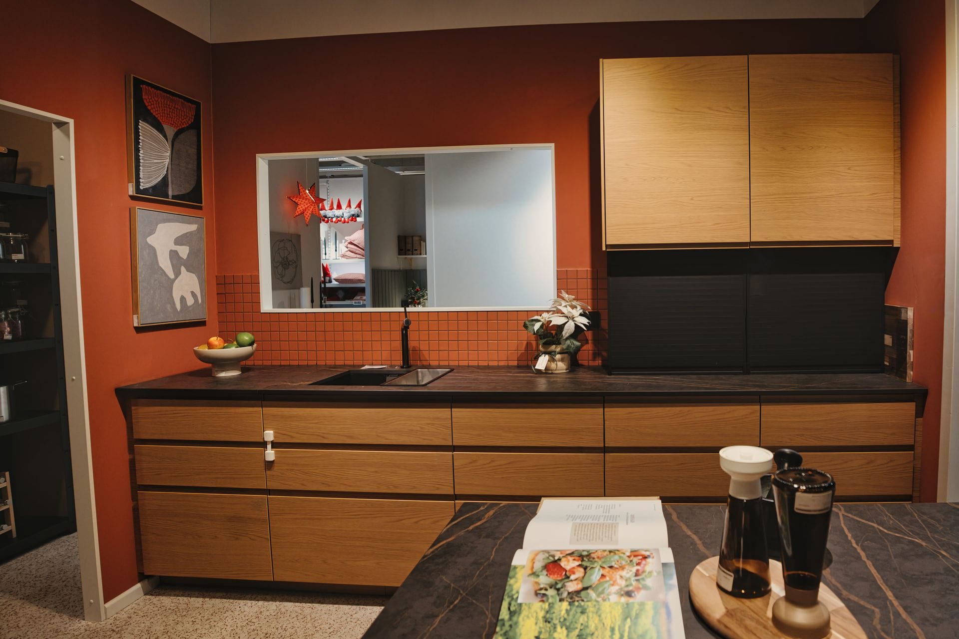 Shaker-style bespoke kitchen in painted solid ash