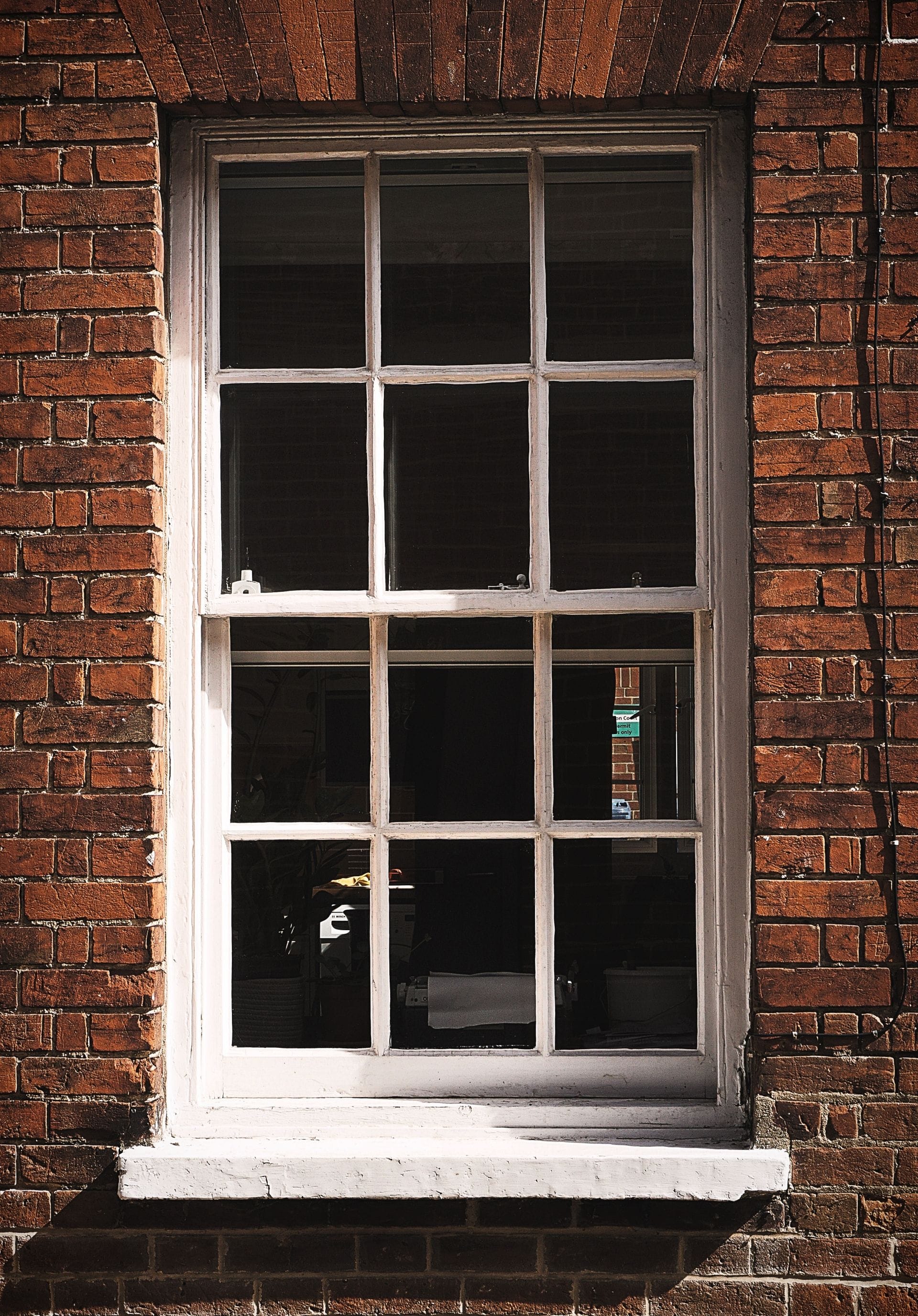 Restored timber sash window in a period home
