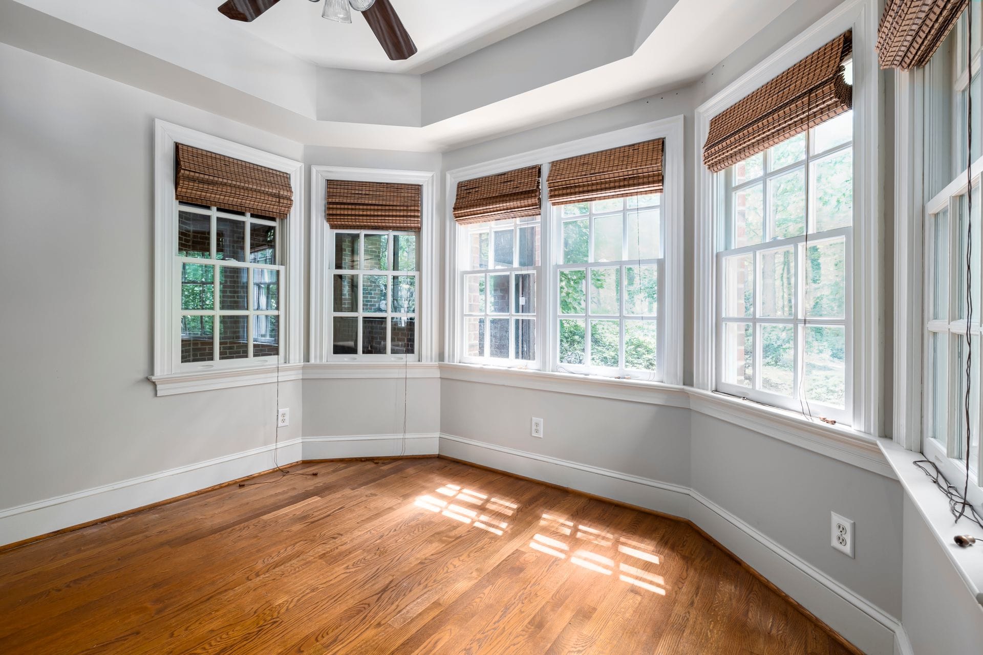Alcove before bespoke fitted wardrobes were installed by a carpenter in Exampleton